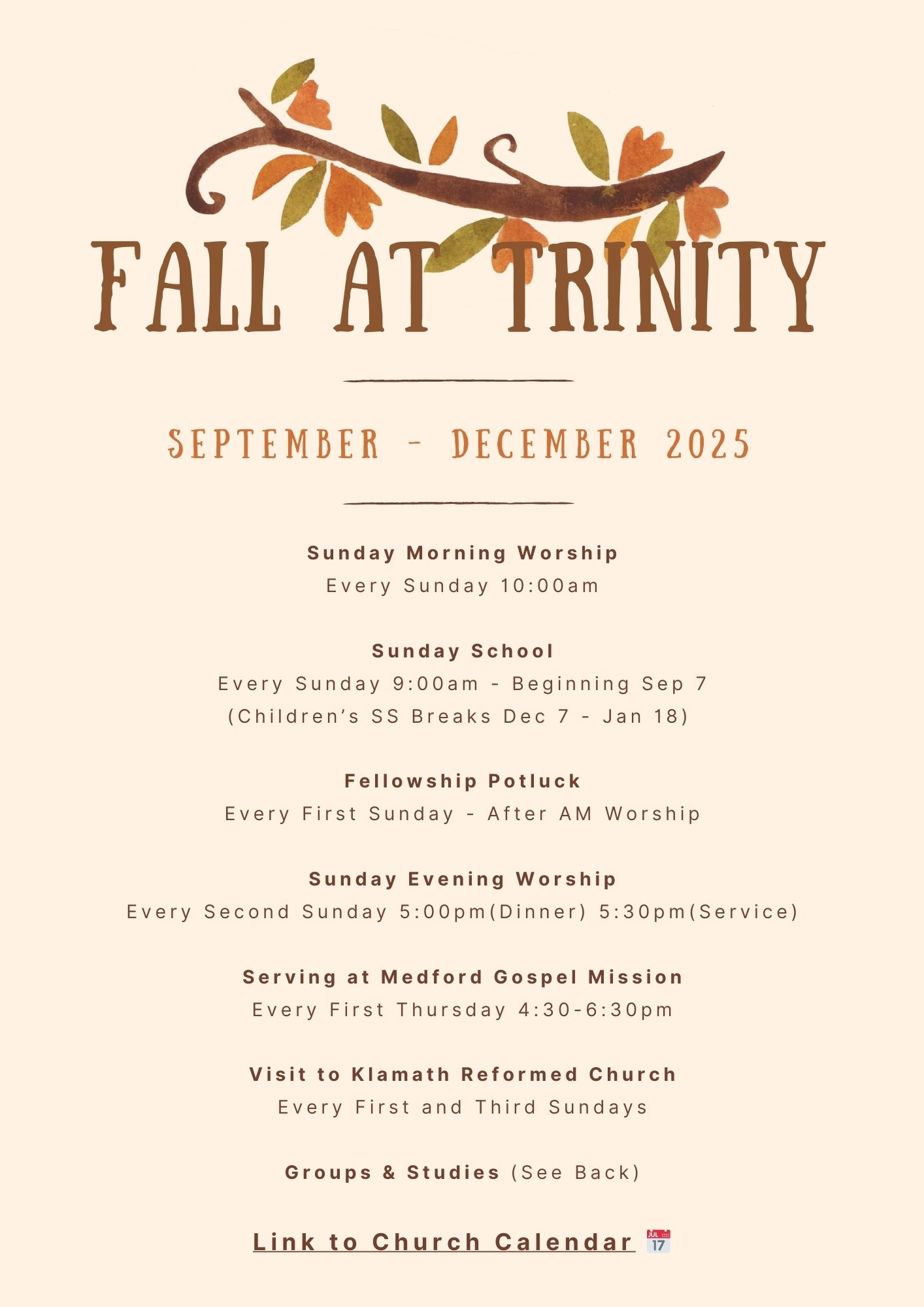 Weekly events
